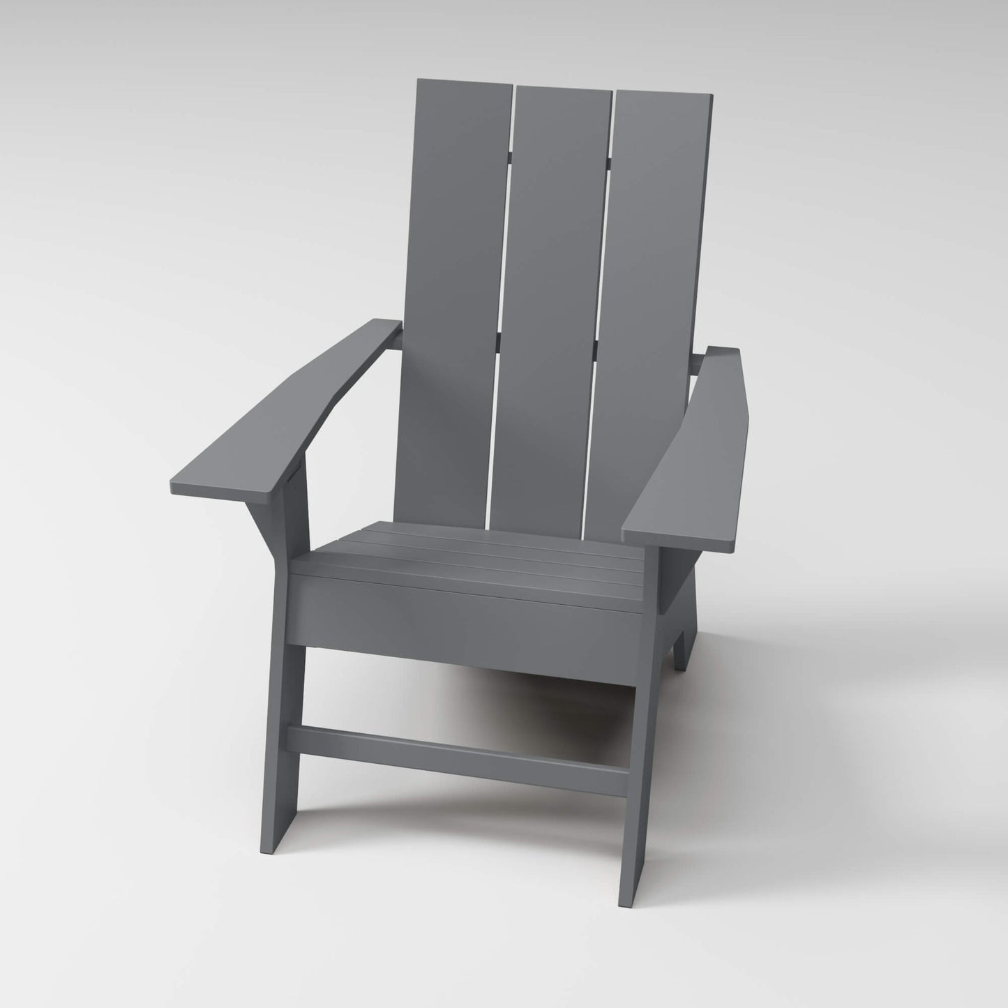 Modern Adirondack Chair in slate grey, designed for style and durability