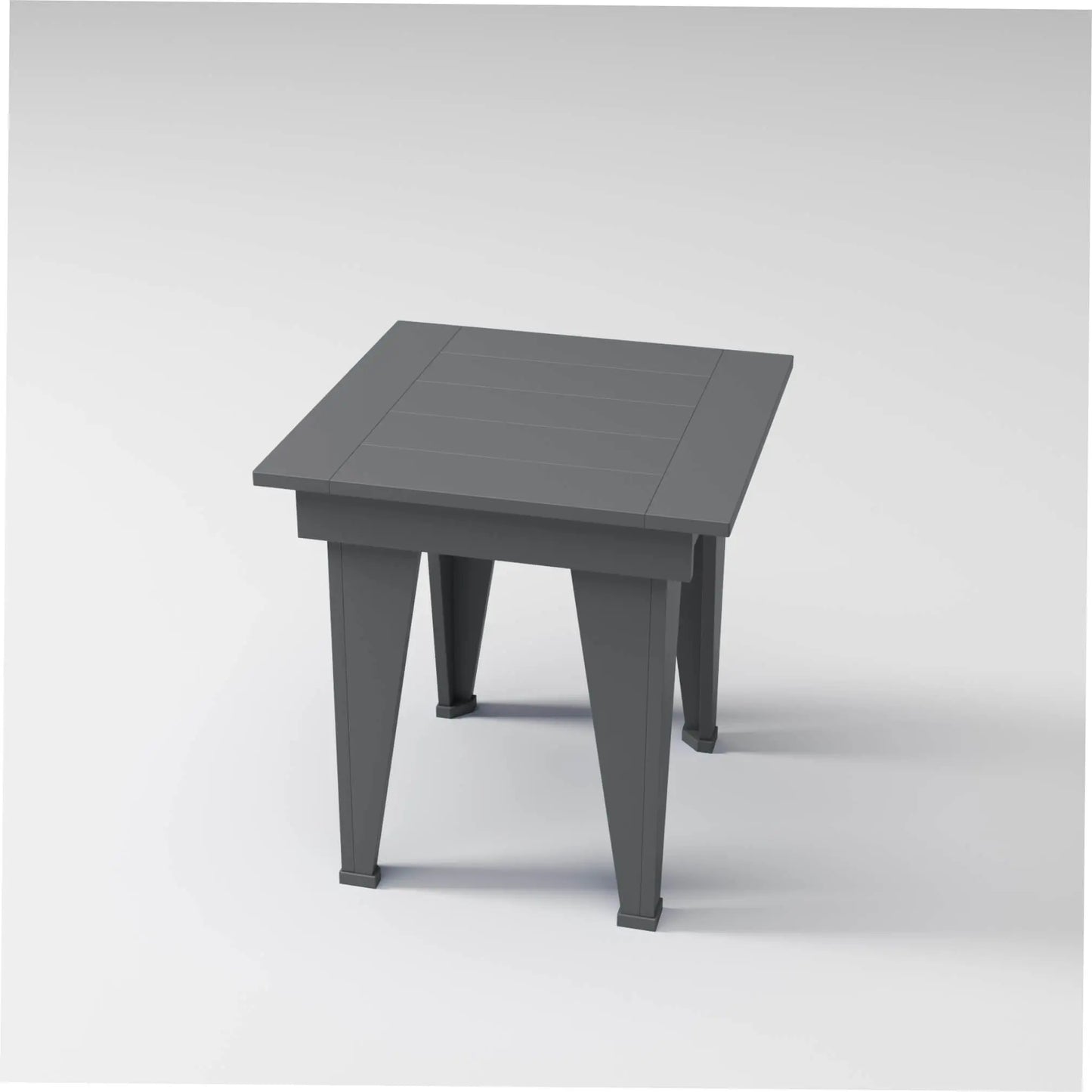 Modern End Table in slate grey, perfect for drinks or storage outdoors