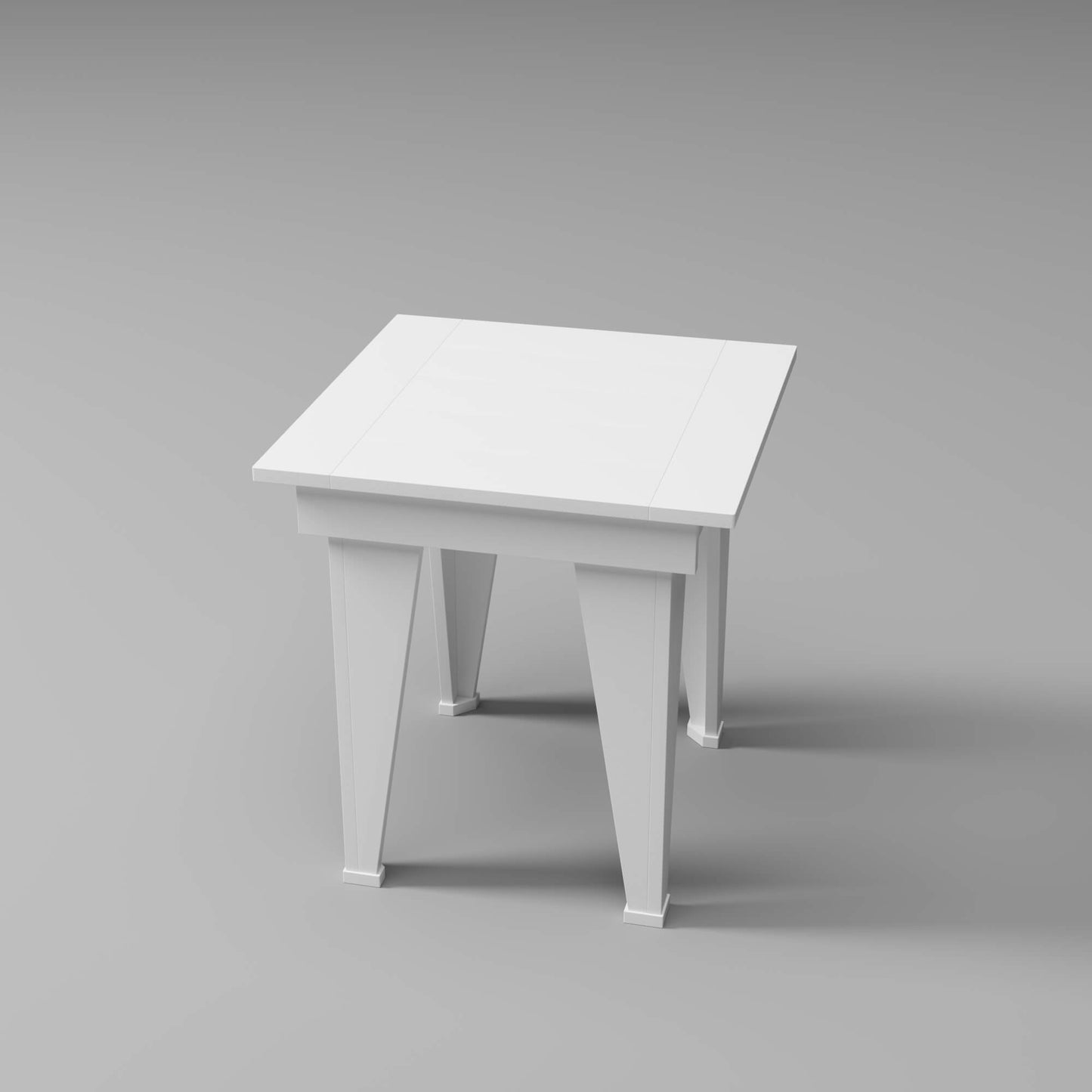 Modern End Table in modern white, perfect for drinks or storage outdoors