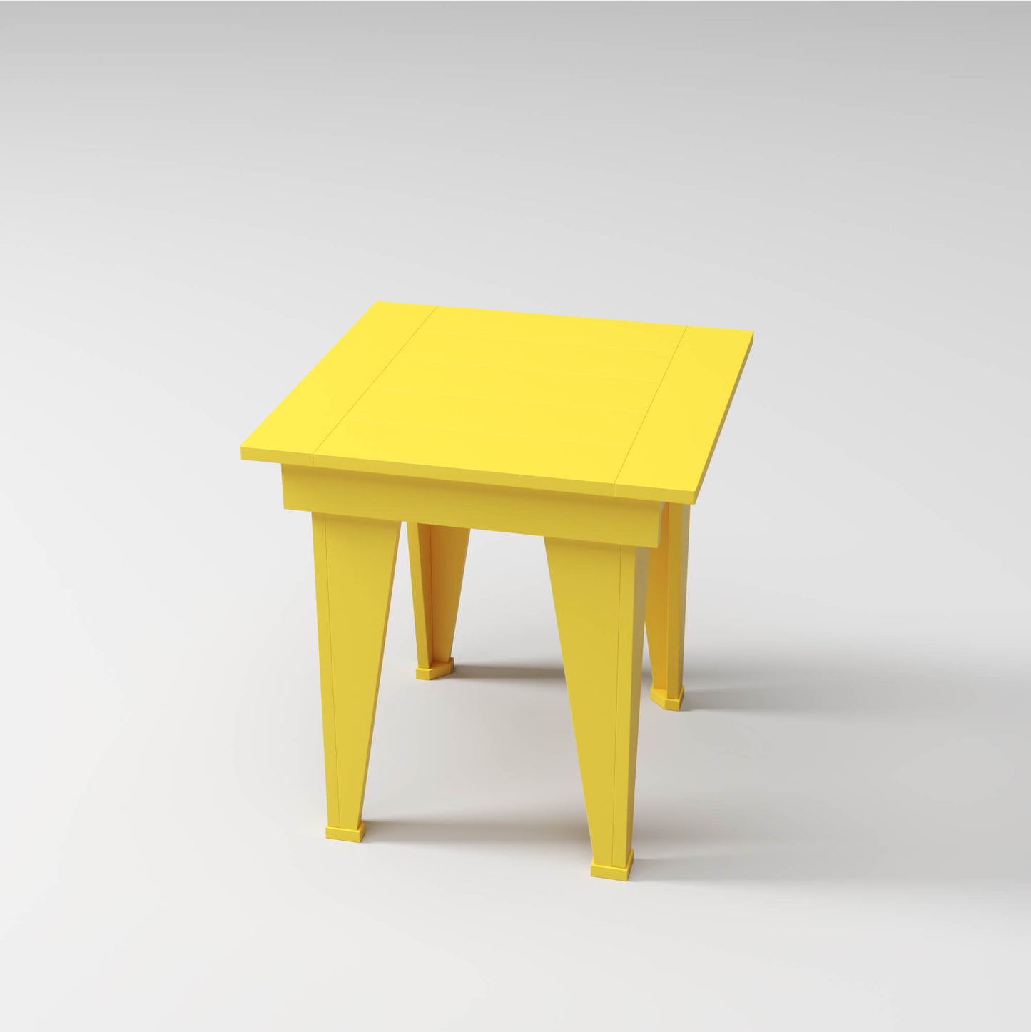 Modern End Table in yellow, perfect for drinks or storage outdoors