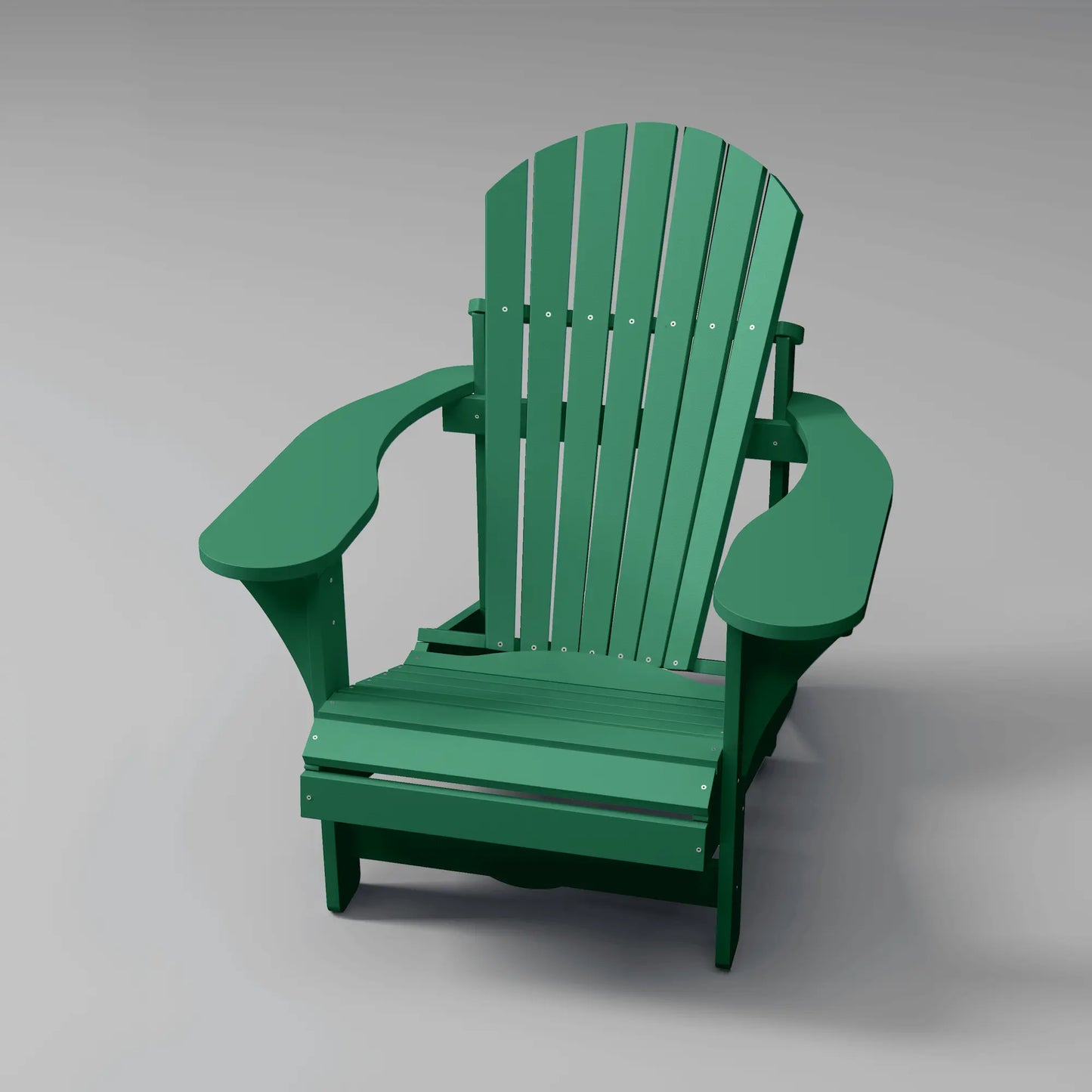 Classic RVO Muskoka Chair in forest green, ideal for lounging outdoors