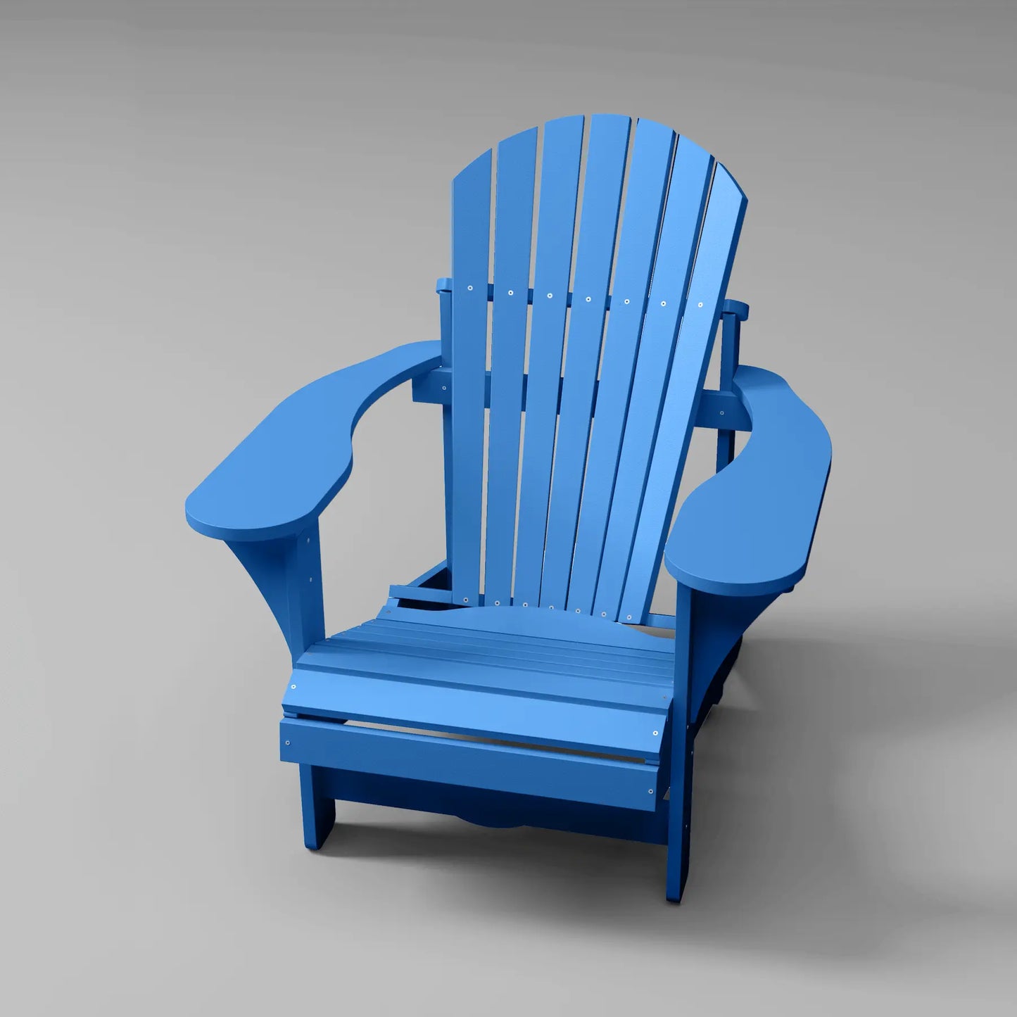 Classic RVO Muskoka Chair in sky blue, ideal for lounging outdoors