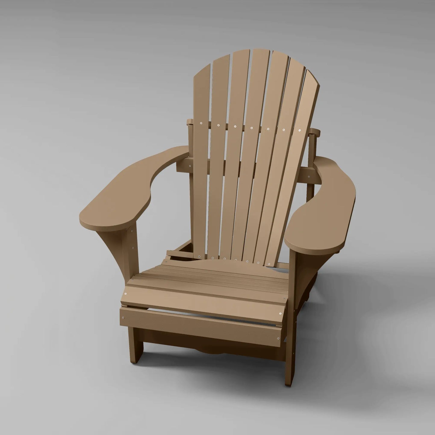 Classic RVO Muskoka Chair in tan, ideal for lounging outdoors