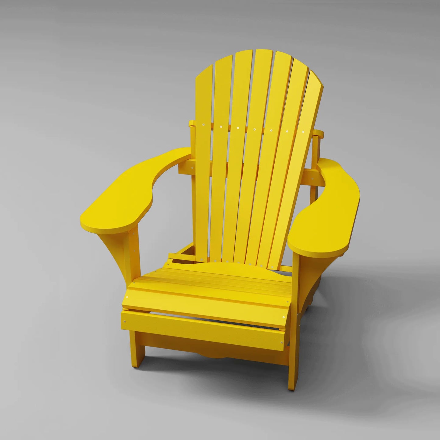 Classic RVO Muskoka Chair in yellow, ideal for lounging outdoors