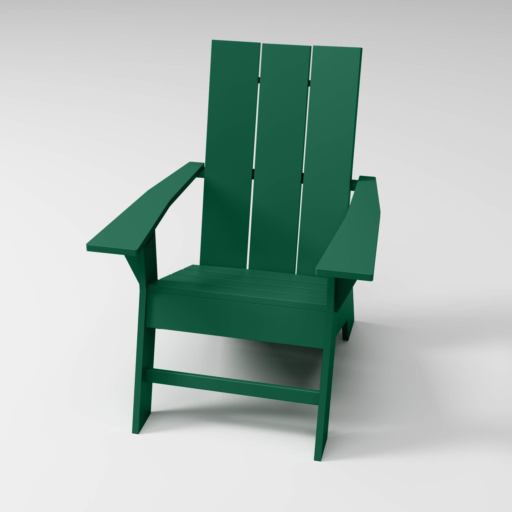 Modern Adirondack Chair in forest green, designed for style and durability