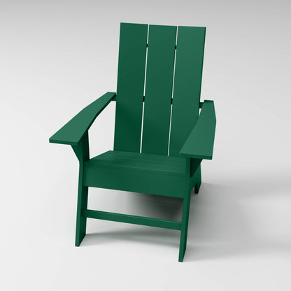 Modern Adirondack Chair in forest green, designed for style and durability