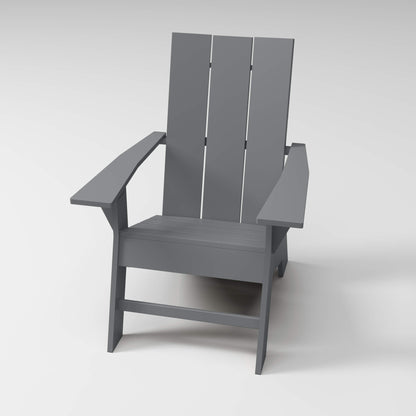 Modern Adirondack Chair in slate grey, designed for style and durability