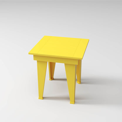 Modern End Table in yellow, perfect for drinks or storage outdoors