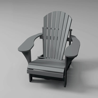 Classic RVO Muskoka Chair in slate grey, ideal for lounging outdoors