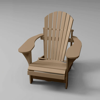 Classic RVO Muskoka Chair in tan, ideal for lounging outdoors
