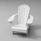 Classic RVO Muskoka Chair in white, ideal for lounging outdoors