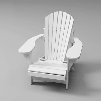 Classic RVO Muskoka Chair in white, ideal for lounging outdoors